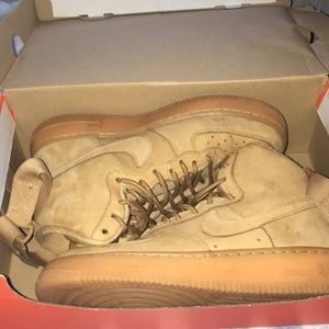 Nike Air Force 1 high top wheat  size (7.5)